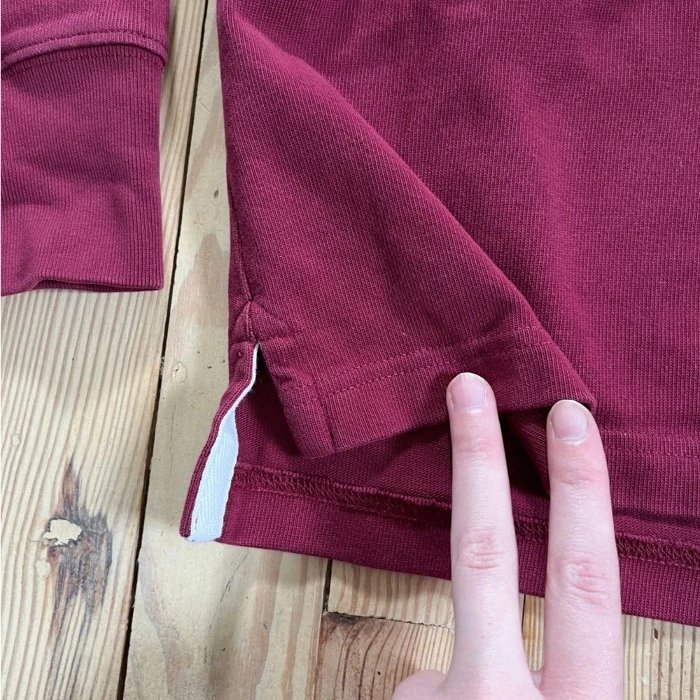Vintage J.Crew Maroon Utility Casual Quarterzip Jacket with Elbow Patches‎ sz S